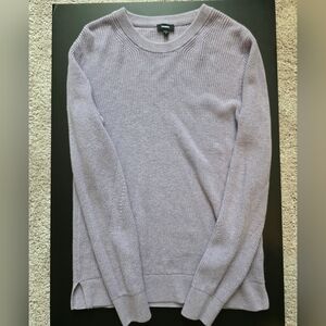 Purple Ribbed Knit Sweater